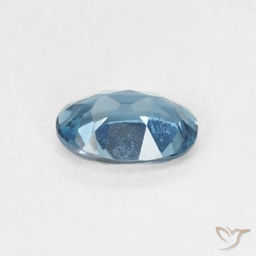 Topacio azul natural de 0,62 ct, corte óvalo, VVS