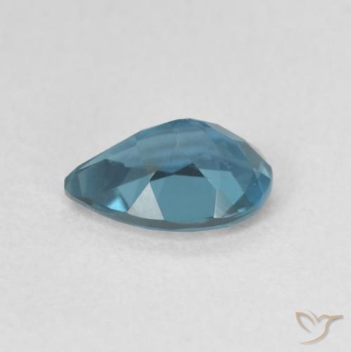 Topacio Azul Londres natural de 0.73 ct, En forma de pera, VVS