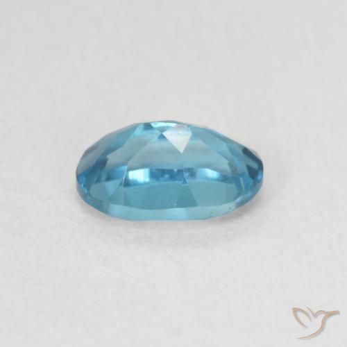 Topacio Azul Londres natural de 0.61 ct, Ovalada, VVS