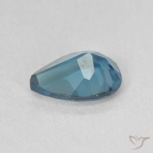 Topacio Azul Londres natural de 0.77 ct, En forma de pera, VVS