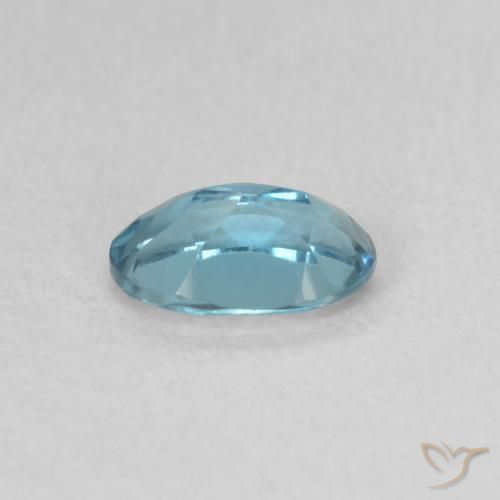Topacio Azul Londres natural de 0.53 ct, Ovalada, VVS