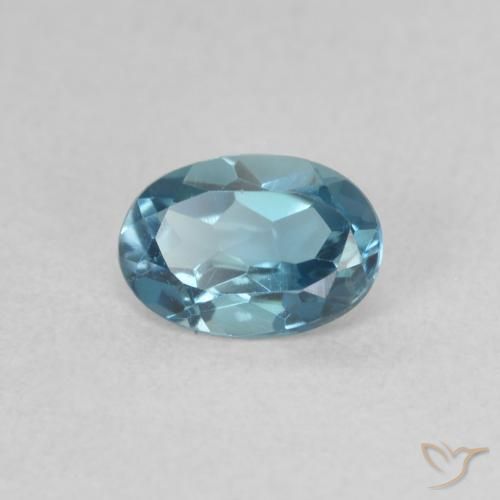 Topacio Azul Londres natural de 0.55 ct, Ovalada, VVS