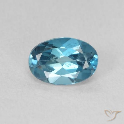 0.68ct Natural Azul Londres Topacio, Ovalada, VVS