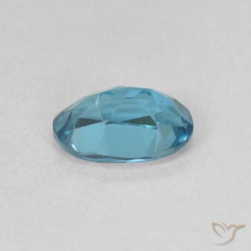Topacio Azul Londres natural de 0.68 ct, Ovalada, VVS
