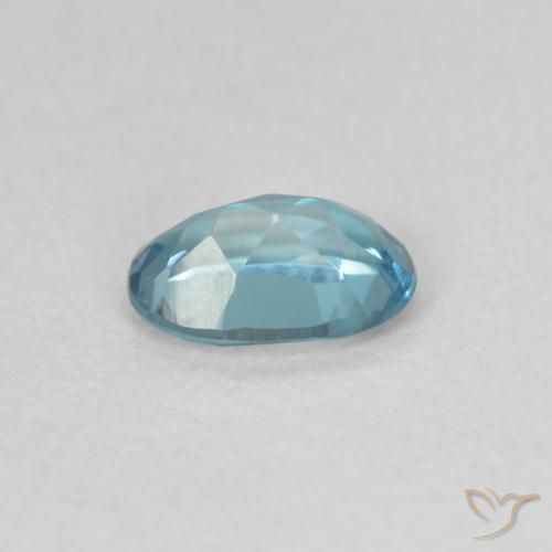 Topacio Azul Londres natural de 0.52 ct, Ovalada, VVS