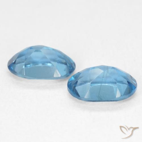 Gemas de Topacio Azul Londres natural de 1.16 ct, Ovalada, VVS-VS