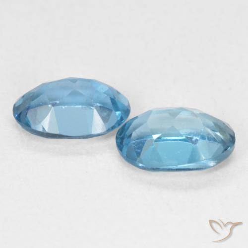 Gemas de Topacio Azul Londres natural de 1.14 ct, Ovalada, VVS-VS