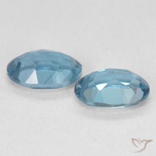 Gemas de Topacio Azul Londres natural de 1.15 ct, Ovalada, VVS-VS