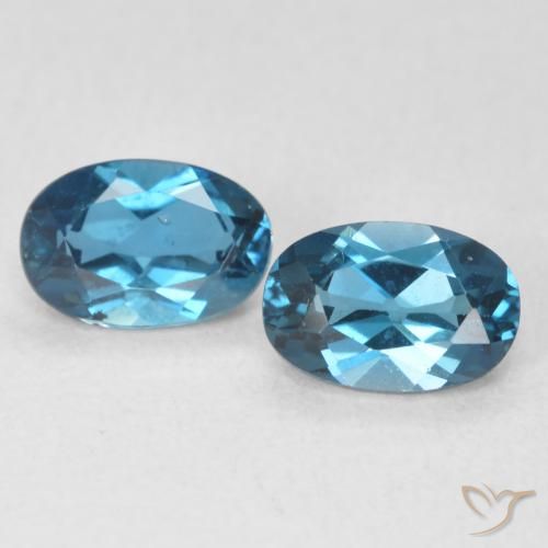 Gemas de Topacio Azul Londres natural de 1.14 ct, Ovalada, Transparente