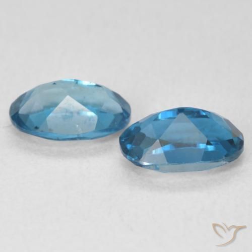 Gemas de Topacio Azul Londres natural de 1.14 ct, Ovalada, Transparente