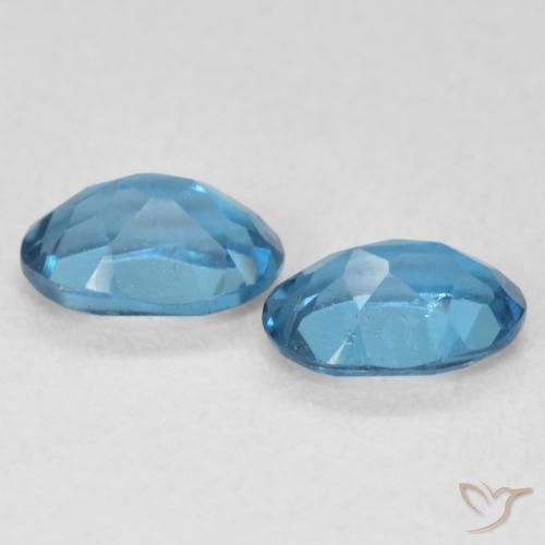 Gemas de Topacio Azul Londres natural de 1.18 ct, Ovalada, VS