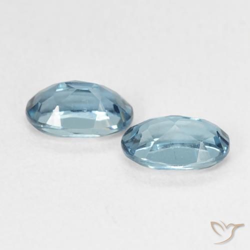 Gemas de Topacio Azul Londres natural de 1.22 ct, Ovalada, VVS-VS