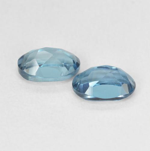 Gemas de topacio azul natural de 1,31 ct, corte óvalo, VVS-VS