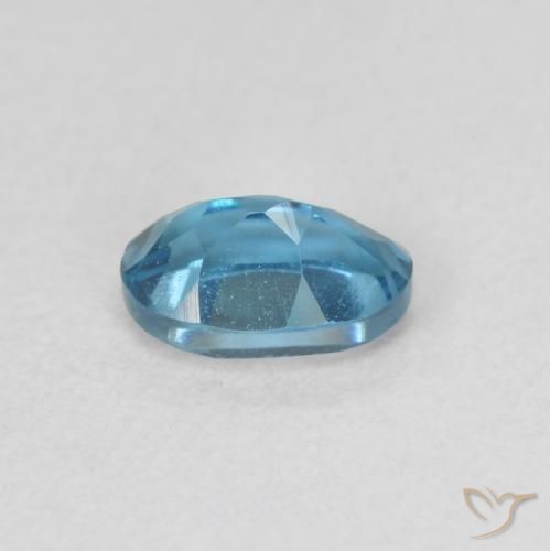 Topacio Azul Londres natural de 0.63 ct, Ovalada, VVS-VS