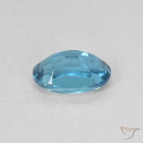 Topacio Azul Londres natural de 0.67 ct, Ovalada, VVS-VS