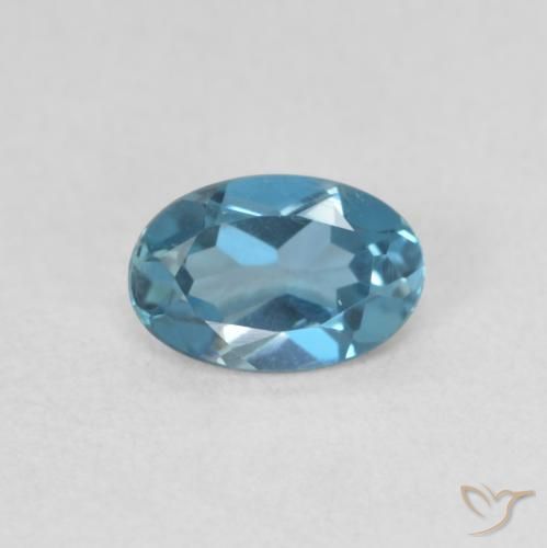 0.54ct Natural Azul Londres Topacio, Ovalada, VVS-VS