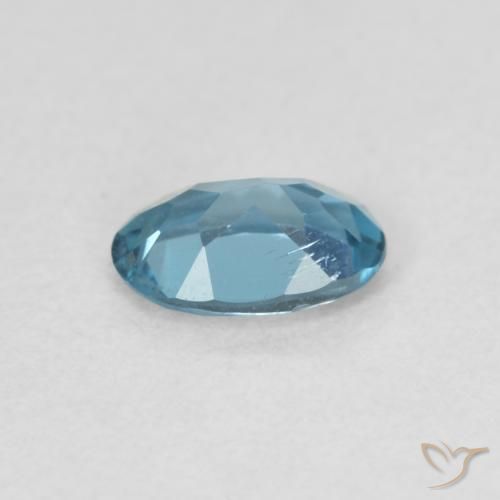Topacio Azul Londres natural de 0.54 ct, Ovalada, VVS-VS