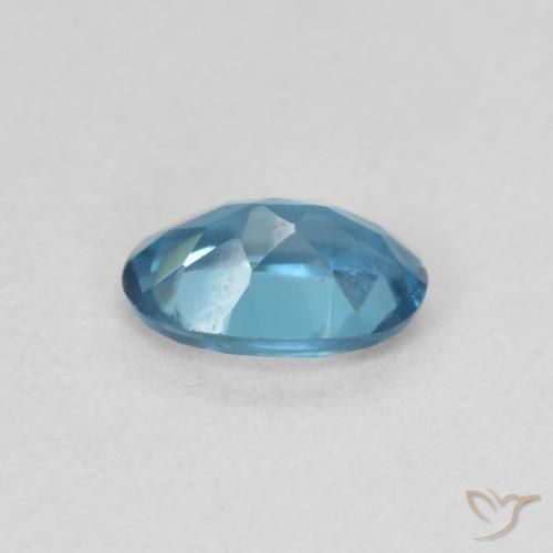 Topacio Azul Londres natural de 0.60 ct, Ovalada, VVS-VS