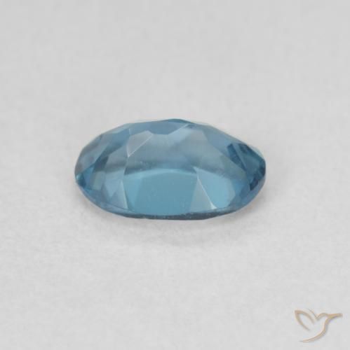 Topacio Azul Londres natural de 0.61 ct, Ovalada, VVS-VS