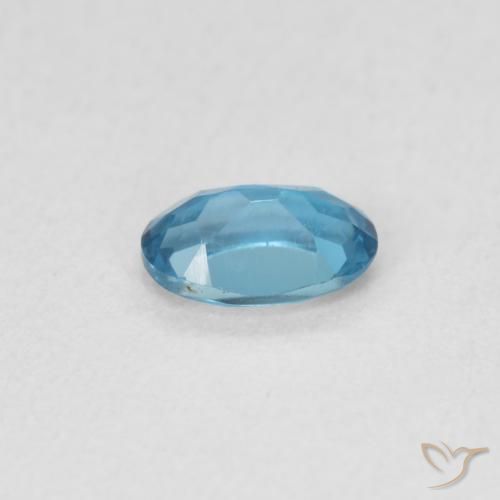 Topacio Azul Londres natural de 0.54 ct, Ovalada, VVS-VS