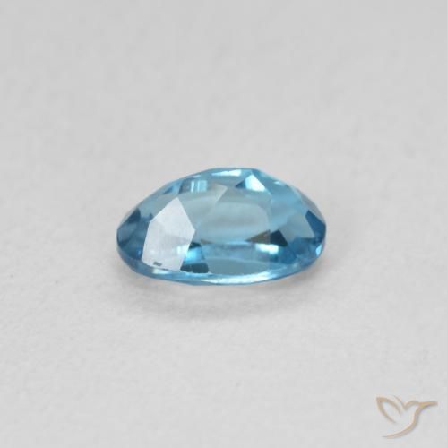 Topacio Azul Londres natural de 0.65 ct, Ovalada, VS