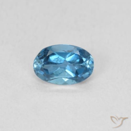 0.58ct Natural Azul Londres Topacio, Ovalada, VS