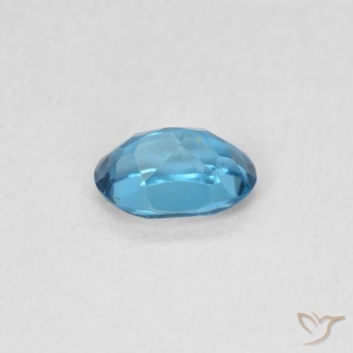 Topacio Azul Londres natural de 0.58 ct, Ovalada, VS