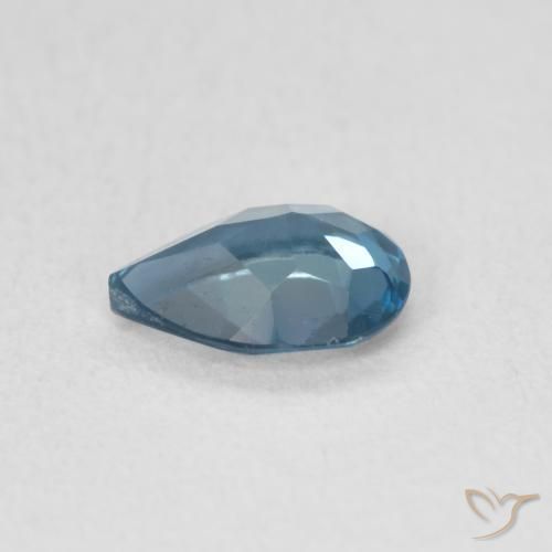 Topacio Azul Londres natural de 0.78 ct, En forma de pera, VS
