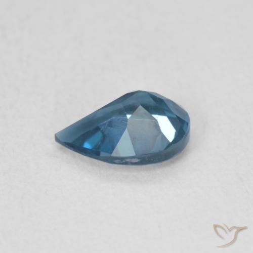 Topacio Azul Londres natural de 0.75 ct, En forma de pera, VS
