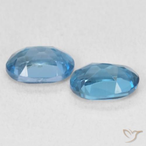 Gemas de Topacio Azul Londres natural de 1.27 ct, Ovalada, VVS-VS