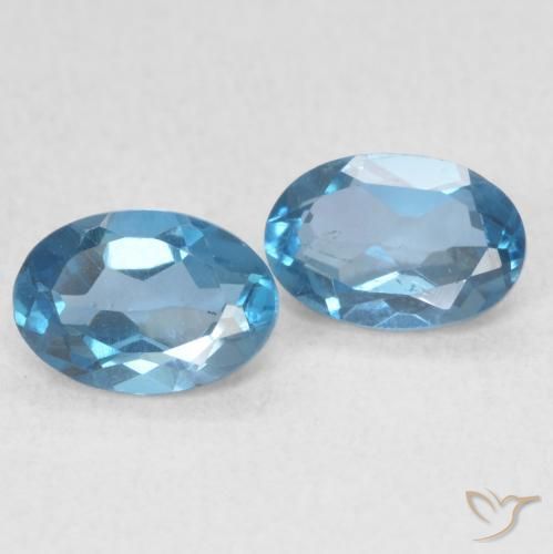 Gemas de Topacio Azul Londres natural de 1.15 ct, Ovalada, VS