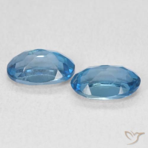 Gemas de Topacio Azul Londres natural de 1.12 ct, Ovalada, VVS-VS