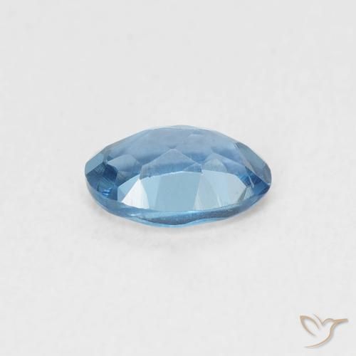 Topacio Azul Londres natural de 0.56 ct, Ovalada, VVS-VS