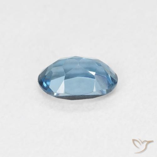 Topacio Azul Londres natural de 0.56 ct, Ovalada, VVS-VS