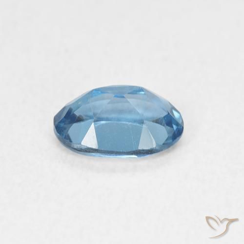 Topacio Azul Londres natural de 0.65 ct, Ovalada, VVS-VS