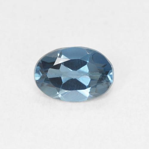 0.50ct Natural Azul Londres Topacio, Ovalada, VVS-VS