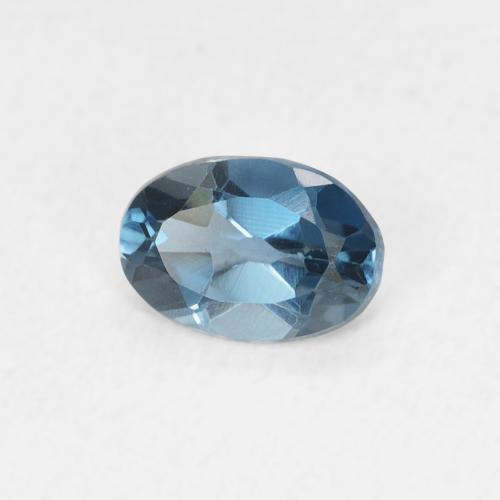 Topacio Azul Londres natural de 0.50 ct, Ovalada, VVS-VS