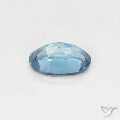 Topacio Azul Londres natural de 0.60 ct, Ovalada, VVS-VS