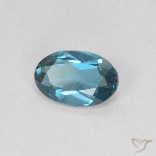 Topacio Azul Londres natural de 0.52 ct, Ovalada, VVS
