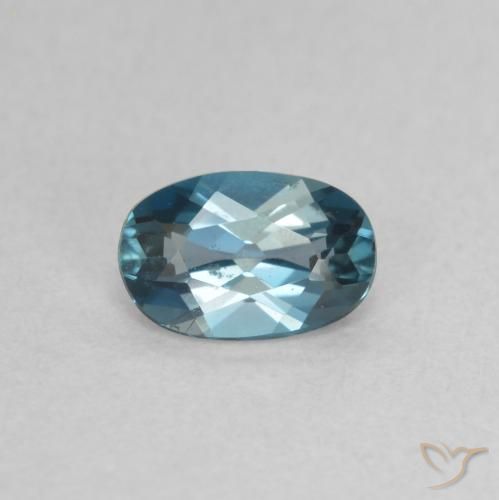 0.50ct Natural Azul Londres Topacio, Ovalada, VVS