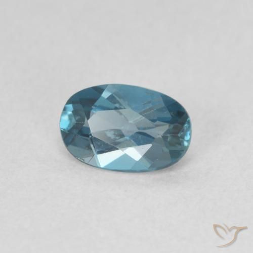Topacio Azul Londres natural de 0.50 ct, Ovalada, VVS