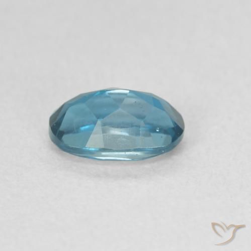 Topacio Azul Londres natural de 0.66 ct, Ovalada, VVS