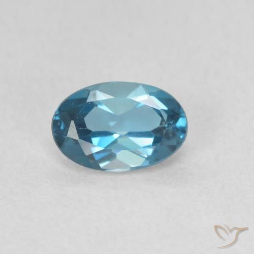 0.57ct Natural Azul Londres Topacio, Ovalada, VVS