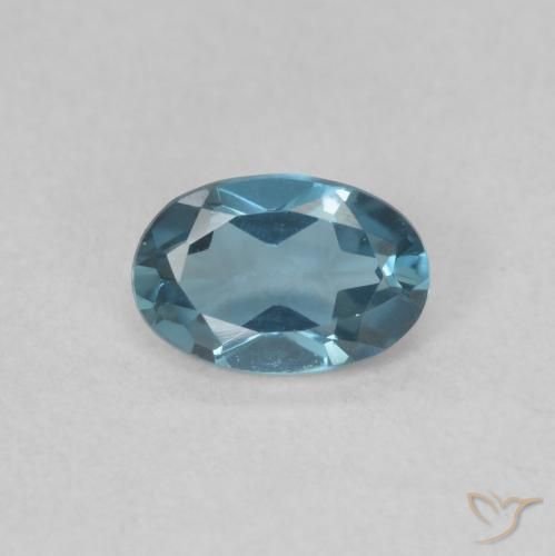 0.51ct Natural Azul Londres Topacio, Ovalada, VVS