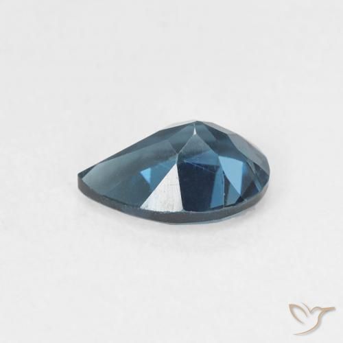 Topacio Azul Londres natural de 0.82 ct, En forma de pera, VS