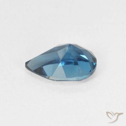 Topacio Azul Londres natural de 0.91 ct, En forma de pera, VS