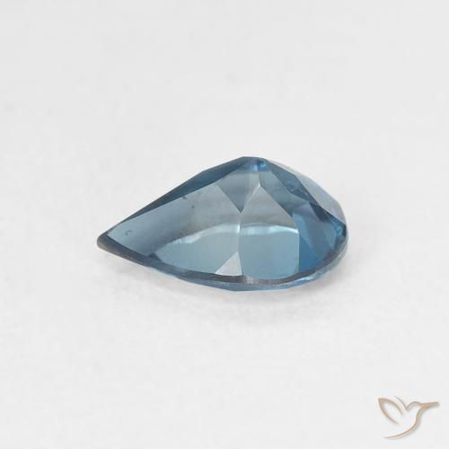 Topacio Azul Londres natural de 0.79 ct, En forma de pera, VS