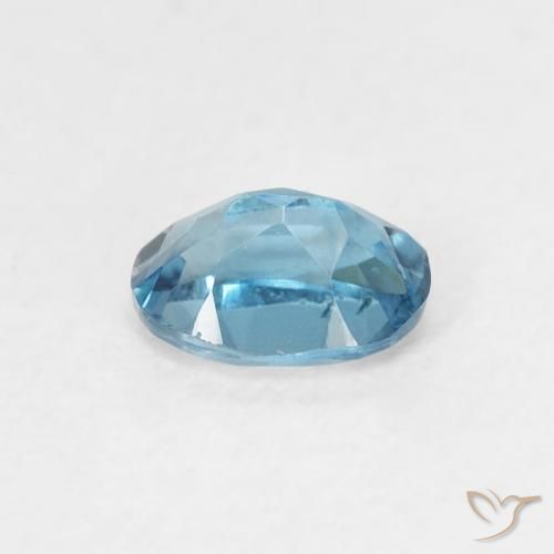 Topacio Azul Londres natural de 0.55 ct, Ovalada, VS