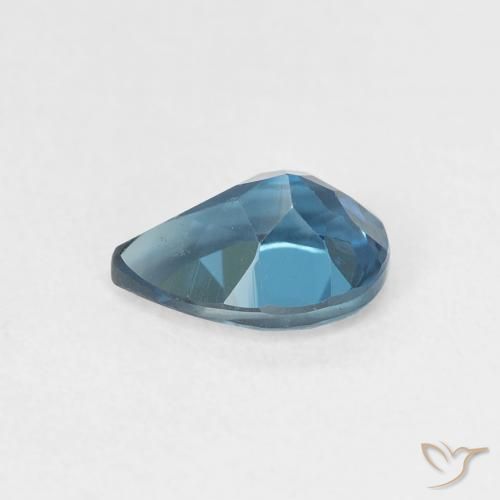 Topacio Azul Londres natural de 0.89 ct, En forma de pera, VS