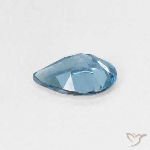 Topacio Azul Londres natural de 0.76 ct, En forma de pera, VS